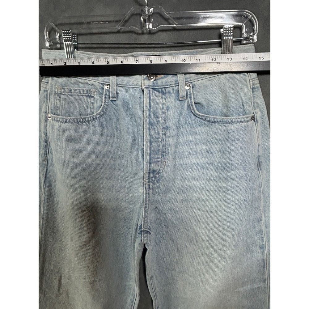 Veronica Beard Blake Crop Straight High Rise Jeans Aire Wash Blue Size 28 - Picture 3 of 10